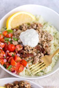 Greek Turkey Rice Bowls