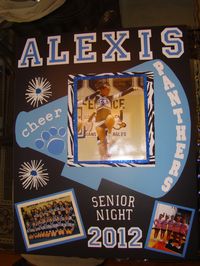 senior night poster! Wanna do this for the eight grade girls at the last home game