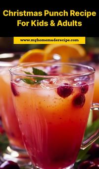 This Christmas punch recipe is the best punch for holiday parties. Perfect for both kids and adults, it’s the ultimate festive punch to celebrate the season