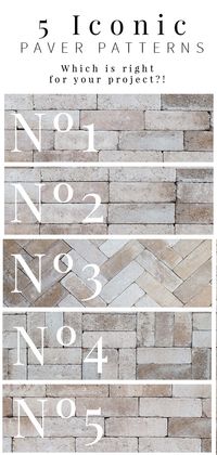 Installing pavers is a BIG DEAL! Check out these 5 iconic patterns and pick the one that is right for your project!