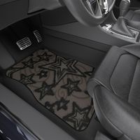 Transform your vehicle's interior with our car floor mats, featuring a design of stars set against a brown background. This pattern combines celestial allure with contemporary style, offering a chic and modern touch to your car's décor. Ideal for anyone seeking to enhance their car's interior while expressing their personal style. Crafted from high-quality materials, these floor mats are durable, non-slip, and easy to clean. The non-skid backing keeps them in place, preventing any slipping or sl