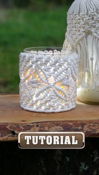 DIY Boho Tea Light Covers - Macrame Vase Tutorial