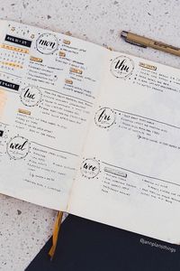 bullet journal bujo planner ideas for weekly spreads studygram study gram calligraphy writing idea inspiration month dates study college leaf layout one page tips quotes washi tape