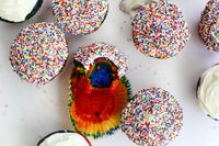 These cupcakes have become quite popular on several of the Livejournal baking communities. They are fun, funky, and very easy to make! A great project to do with kids!