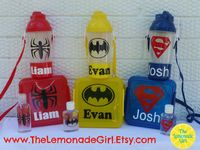 PERSONALIZED Lunch Set Summer Camp Beach Sippy Cup Sandwich Container SUPERHERO on Etsy, $20.00