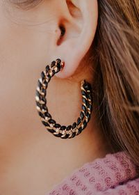 2" Rattan Wrapped Hoop Earrings - Black – Adorabelles