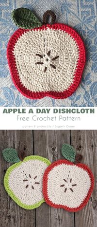 Apple A Day Dishcloth