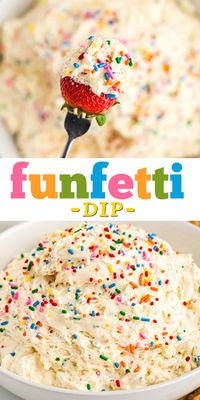 With festive sprinkles and a classic white cake flavor, Funfetti Dip will make your next birthday party even sweeter. Grab some fruit slices and animal crackers and get ready to dip!