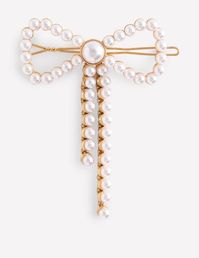 Bow Hair Slide - Ivory | Boden US