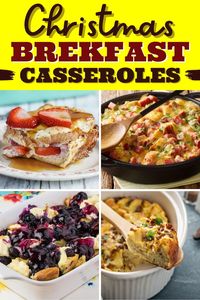 These Christmas breakfast casseroles make your morning hassle-free! From hash brown to French toast to egg and sausage, all of these recipes are guaranteed winners.