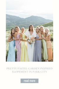 SUMMER WEDDING

LOCATION:
PARK CITY, UTAH

Elyse and Ben’s elopement in Park City, Utah was a stylish affair with pastel floral touches complementing the natural beauty. Their outdoor dinner provided a breathtaking view, while Elyse’s textured, floral, puffy sleeve wedding dress and Ben’s velvet suit added sophistication to their intimate celebration