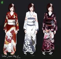 The middle kimono is the inspiration for my color scheme