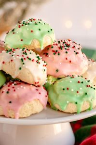 What would a Christmas holiday season be without colorful sprinkles and delicious cookies? These Italian Christmas cookies (also called anginetti) are drop cookies filled to the brim with almond flavor. They're some of my favorite