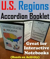 Regions of the United States Interactive Notebook Foldable