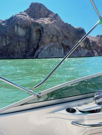 Boat, boating, lake, Lake Havasu, Lake getaway, lake trip, summer, summer vacation, summer trip, road trip, blue waters, jet skiing, Arizona