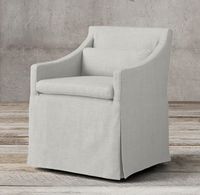 Low Belgian Slope Arm Slipcovered Armchair