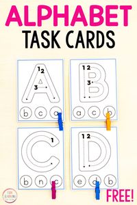 Letter Formation Task Cards Alphabet Activity