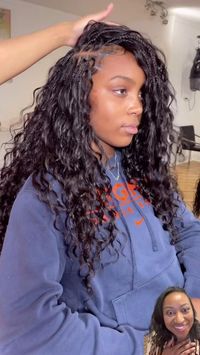 Braids with only human hair hit different🔥⁣ ⁣ These smedium boho braids by @braidsbychinia turned out so bomb💣 She cut the Ibiza Loose Wave human hair from 3.5 bundles and used them for her client’s whole head😍⁣ They turned out so beautifully and she can keep them for 2 months🙌🏾 ⁣ Would you try this?✨ #voiceofhair ⁣ ⁣ #ncbraider #goddessbraids #bohobraids #knotlessbraids #boraborabraids #microbraids #protectivestyles #vacationhair