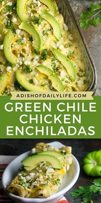 Replace sour cream with Greek yogurt in this delicious Creamy Green Chile Chicken Enchiladas recipe for a healthier version. You’ll never notice the difference!