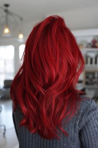 Unleash your sexy side with over 30 red hair color ideas for the ultimate bombshell vibes. We've rounded up styles like the scarlet red hair color you see here, plus a ton of others  in our latest blog post. Check them out now and don't forget to save your favorite ones!