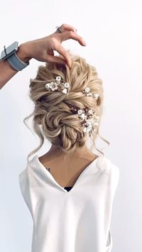 How to turn a half up faux braid into an updo | Wedding hair down, Bride hairstyles, Hair styles