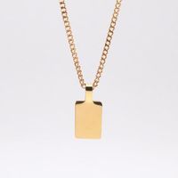 Great quality, long, timeless... that's our ID tag necklace. Featuring a blank smooth rectangle tag pendant,...