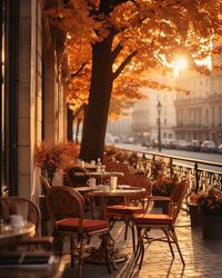 What if... on autumn Sundays, golden hour brought a special calm to Parisian cafés? ☕️ 🍂 by @whatifparis.ai | Instagram