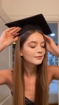 Perfect hair at the click of a button! ‘Watch now and follow some simple steps to slay your look and have the time of your life on your big day.  #graduation #graduate #hairhack #graduationhair #graduationhairstyle #graduationhat #grad