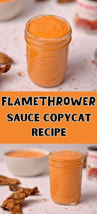 This homemade Flamethrower Sauce Copycat Recipe is inspired by Dairy Queen Flamethrower Sauce and is what dreams are made of! It's not the exact recipe but tastes amazing and in our opinion is much BETTER than the original DQ sauce. That's because this sauce comes together in a blender, is made with three common ingredients, and is literally delicious on everything. Breakfast, add this sauce, lunch, add this sauce, dinner, ya, go get the sauce.