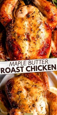 Impress everyone, including yourself, with this simple Maple Butter Roast Chicken, featuring a sweet and buttery glaze, accompanied by a flavorful mix of hearty vegetables and tangy tomatoes.