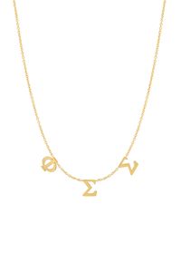 Celebrate sisterhood and commemorate an unforgettable time of your life. Designed in our original Spaced Letter style, BYCHARI is the first to do sorority necklaces in this super chic and special way. Rush to get yours, or give a sentiment