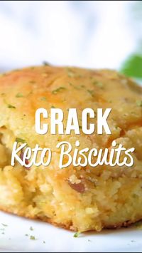 Crack Keto Biscuits – delicious! Even if you aren’t doing the Keto diet, you will love these biscuits! Loaded with cheddar, bacon, and, ranch. Cream cheese, mozzarella cheese, eggs, baking powder, almond flour, cheddar, bacon, and ranch. SO good! Can make individual biscuits or one large loaf. I like to brush the baked biscuits with melted butter and dried parsley.