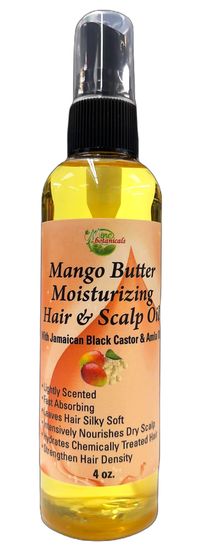 PRICES MAY VARY. Mango Butter Moisturizing Hair & Scalp Oil With Jamaican Black Castor & Amla oil For Dry Scalp & Damage Hair Lightly Scented Fast Absorbing Leaves Hair Silky Soft Intensively Nourishes Dry Scalp Hydrates Chemically Treated Hair Strengthen Hair Density Ingredients:- Raw Butyrospermum Parki (Shea Butter), Argan Oil, Coconut Oil, Jamaican Black castor Oil, Amla Oil, Vitamin-E Oil, Olive Oil, Almond Oil, Jojoba Oil, Sunflower Oil, Grapeseed Oil, Grapefruits Seed Extract & Natural Fragrances. Use: Shake well before use. Pour oil into the palm of your hand. Rub your hands together to spread the oil. Use your fingers to gently massage the oil into your hair & scalp, then work through with a comb or hair pick. You should massage your hair for 10 to 15 minutes. **Natural ingredient