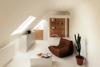 Small apartments: influences from the seventies, curved lines and moderation in the use of materials transform these 25 m2 | Architectural Digest Spain