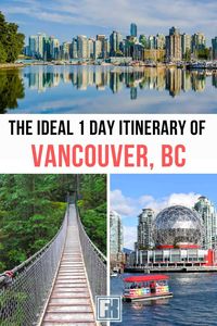 Short on time but still want to experience Vancouver? On this one-day itinerary, you'll have eight options to see the city's best sites depending on your interests. Whether you like hiking, adventure or feel of the urban vibe, your 24 hour stay will surely be memorable.