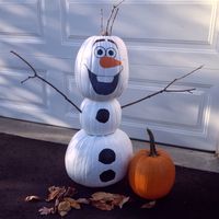 My Olaf painted pumpkin. Halloween. Elsa. Anna.