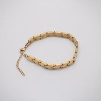 Crafted in 18k gold plated stainless steel, this bracelet was inspired of the watch we usually...