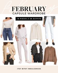 February’s Capsule Wardrobe || 16 Pieces, 28 Outfits #capsulewardrobe #winterstyle #outfitideas