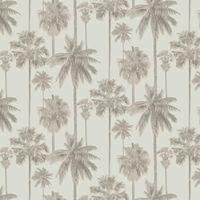 Tropical and towering California palm trees fill this design with a fresh and modern ambience. Showcasing bold and beautiful leaves atop climbing branches set against a plain backdrop.