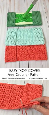 Easy Crochet Mop Cover Free Pattern