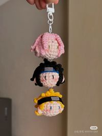 #croche #keychain #keychaincrochet #naruto #sasuke #sakura