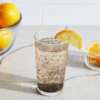 When you're feeling backed-up, this high-fiber chia concoction can help make your bathroom routine smoother. The chia seeds form a gel-like consistency to help move digestion along easily, and the kick of cayenne pepper acts as an intestinal stimulant.