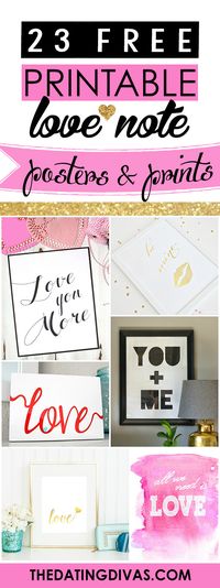 FREE love posters and prints. Perfect for Valentine's Day, Anniversaries, and Bedroom Decor! www.TheDatingDivas.com