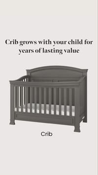 The Westgate Nursery Collection, part of Child Craft Legacy, features gorgeous arched crown molding, shaped side rails, and delicate beadwork on its 4-in-1 Convertible Crib. The Westgate Collection comes in two chic finishes - Chelsea Gray and Vintage Linen - and also includes a Double Dresser, 5-Drawer Chest, and Nightstand for a stylish, upscale nursery design.