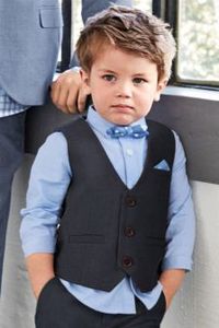 Next Navy Waistcoat, Shirt And Bow Tie Set (3mths-6yrs) £23