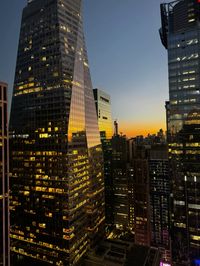 new york, skyline, sunset, city life, urban, skyscraper