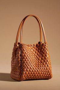 The Woven Mini Hollace Tote | Anthropologie