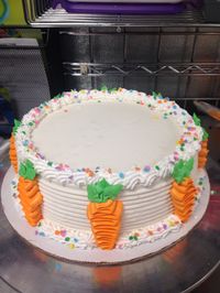 Easter ice cream cake with carrots