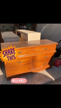 This six drawer dresser was in pretty great shape but needed an update! Such a fun piece to flip! This was my first time doing these diy feet! Furniture makeover. Furniture flip. Diy.