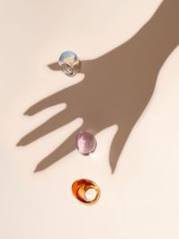 A craft of love and crystal, each Cabochon ring captures the depth of a mother’s spirit, bright and everlasting.